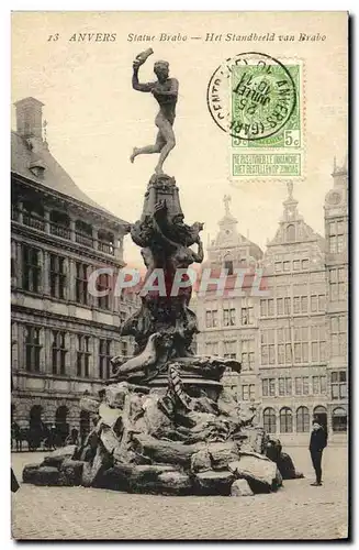 Cartes postales Anvers Statue Brabo