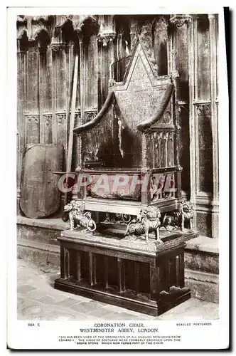 Ansichtskarte AK Coronation Chair Westminster Abbey London
