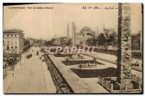 Cartes postales Constantinople Parc du Sultan Achmed Turquie