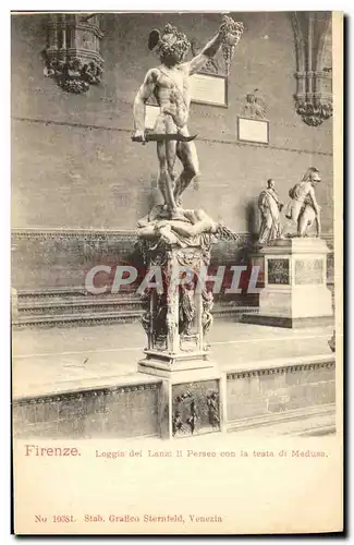 Ansichtskarte AK Firenze Loggia dei Lauzi Perseo Con la Tesa di Medusa