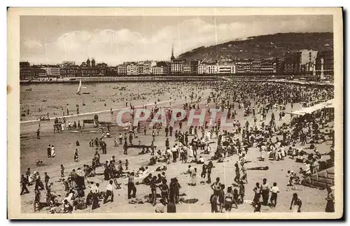 Cartes postales San Sebastian Grand Playa La hora del bano