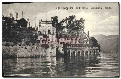 Ansichtskarte AK Lago Maggiore Isola Bella Giardino e Torrione