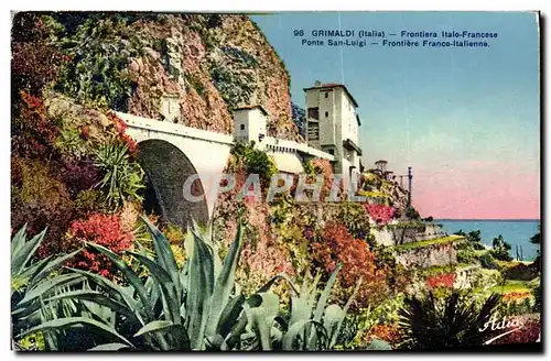 Cartes postales Grimaldi Frontiera Italo Francese Ponte San Luigi