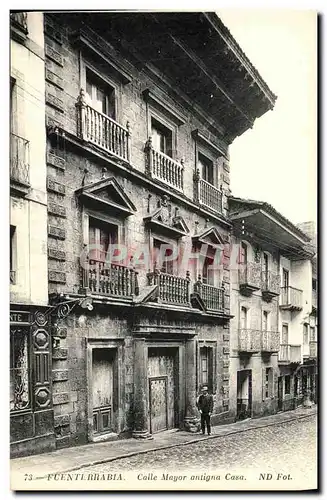 Cartes postales Fuenterrabia Calle Mayour Antigna Casa