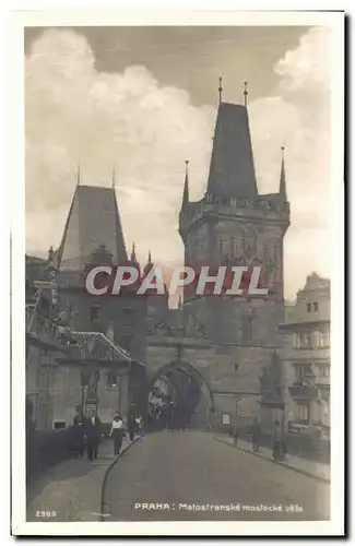 Cartes postales Praha Malostranske Mostecke veze