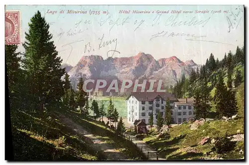 Ansichtskarte AK Lago di Misurina Hotel Misurina e Grand Hotel Verso Sorapis