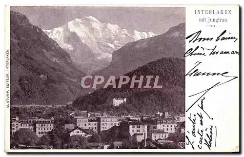 Ansichtskarte AK Interlaken Mit Jungfrau