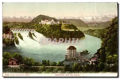 Cartes postales Rheinfall Und Die Alpen