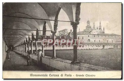 Cartes postales Monumentale Certosa di Pavia Grande Chiostro