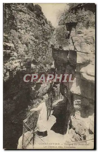 Cartes postales Constantine Gorges du Rummel Le Chemin des Touristes