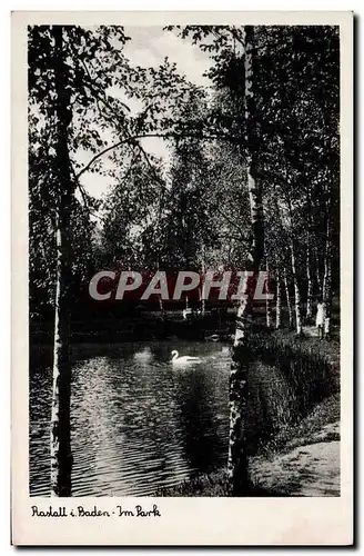 Cartes postales Rasdall i Baden Im park Cygne