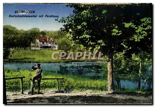 Cartes postales Saarbrucken Deutschmuhlenweiher Mit Forsthaus