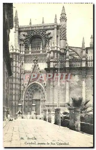 Ansichtskarte AK Sevilla Catedral Puerta de San Cristobal