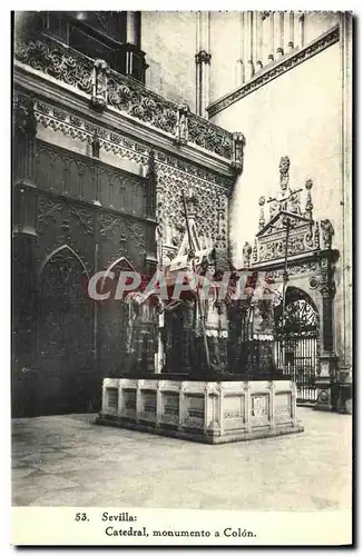 Ansichtskarte AK Sevilla Catedral Monumento a Colon