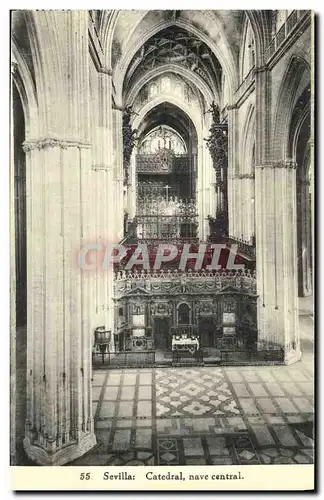 Ansichtskarte AK Sevilla Catedral Nave Central