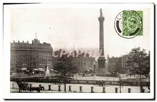 Cartes postales Trapalgar Square And Nelsons London