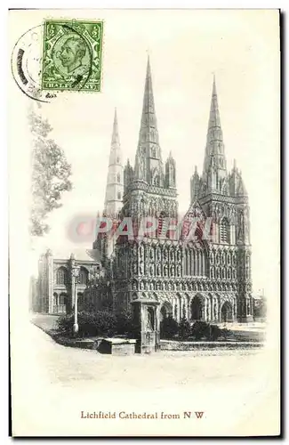 Ansichtskarte AK Lichfield Cathedral From NW London