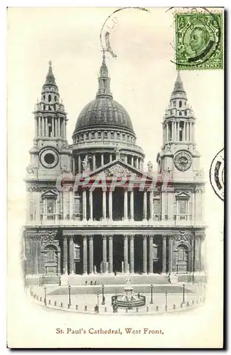 Ansichtskarte AK St Paul s Cathedral West Front London