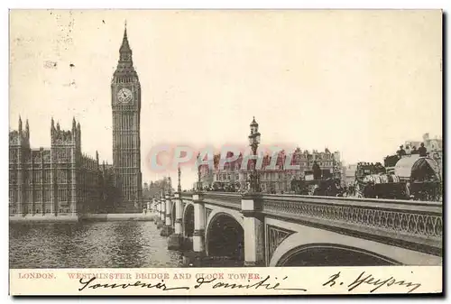 Ansichtskarte AK Westminster Bridge And Clock Tower London