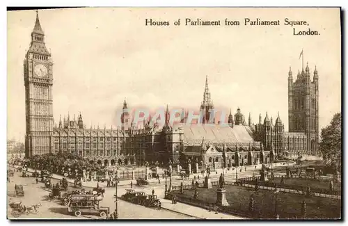 Cartes postales Houses Of Parliament From Parliament Square London