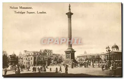 Ansichtskarte AK Nelson Monument Trafalgar Square London