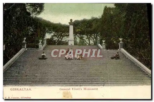 Cartes postales Gibraltar General Elioits Monument