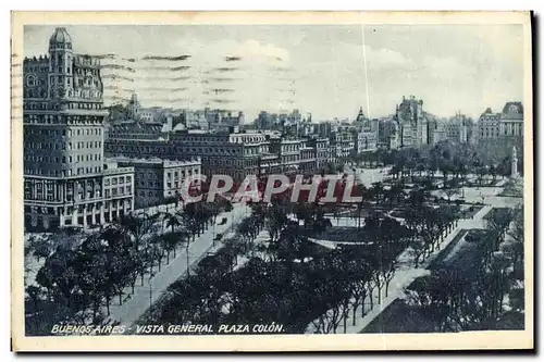 Cartes postales Buenos Aires Vista General Plaza Colon