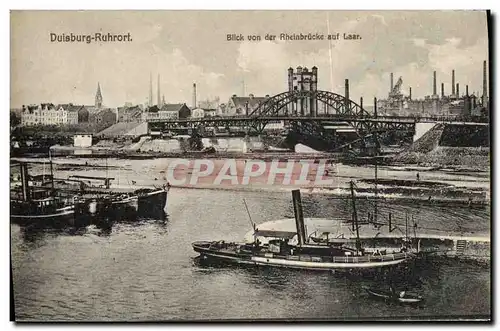 Cartes postales Duisburg Ruhrort Bllck Von der Rheinbrucke Bateau