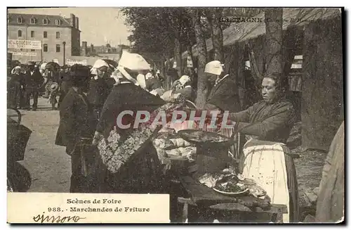 Cartes postales Scenes de Foire Marchandes de Friture Bretagne Saint Brieuc TOP