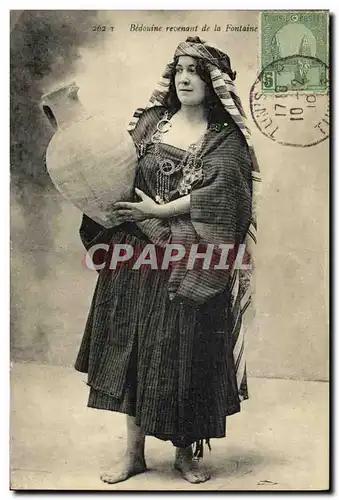 Cartes postales Bedouine revenant de la Fontaine Tunisie