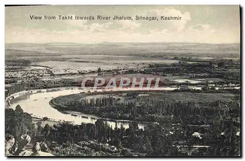 Ansichtskarte AK View from Takht towrds River Jhelum Srinagar Kashmir
