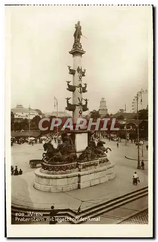 Ansichtskarte AK Wien Praterstern mit Tegetthoff denkaml