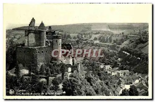 Cartes postales Vianden Les Ruines et partie de la Ville Haute