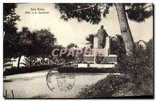 Cartes postales San Remo Mon a G Garibaldi