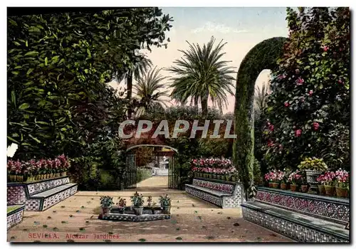 Ansichtskarte AK Sevilla Alcazar Jardines