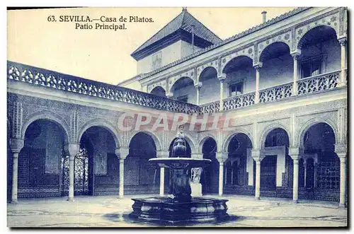 Ansichtskarte AK Sevilla Casa de Pilatos Patio principal