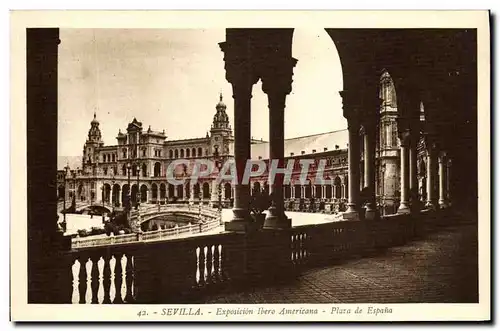 Cartes postales Sevilla Exposicion Ibero americana Plaza de Espana