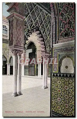 Ansichtskarte AK Sevilla Alcazar Detalle del Interior