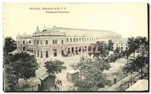 Cartes postales Sevilla Estaction de M Z A Fachada Principal