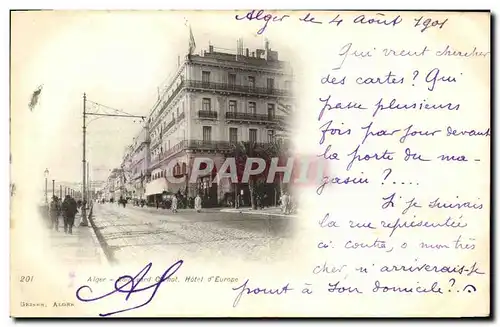 Cartes postales Alger Hotel d Europe Boulevard Carnot