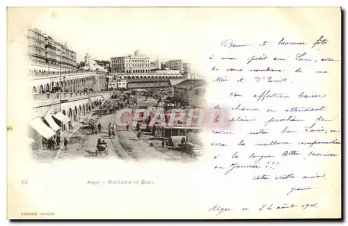 Cartes postales Alger Boulevard et Quais