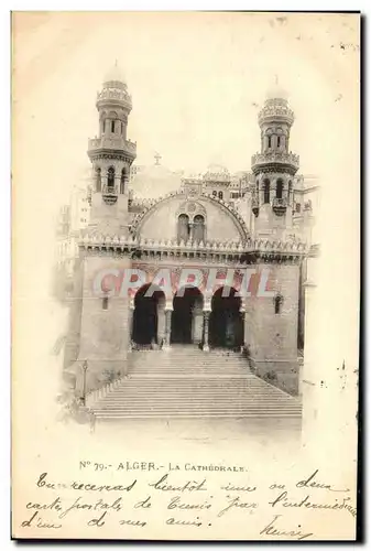 Cartes postales Alger La Cathedrale