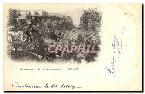 Cartes postales Constantine Le Ravin du Rhummel