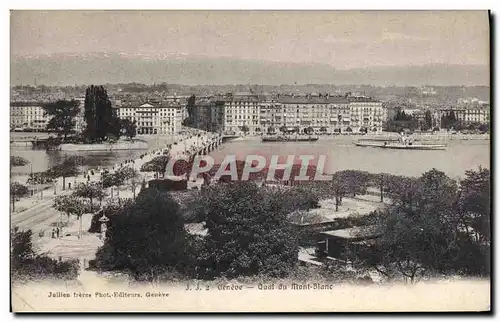 Cartes postales Geneve Quai du Mont Blanc