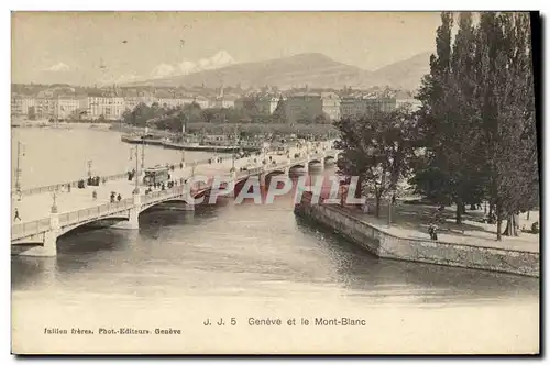 Cartes postales Geneve et le Mont Blanc