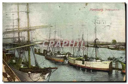 Cartes postales Hambourg Hafenpartie Bateaux