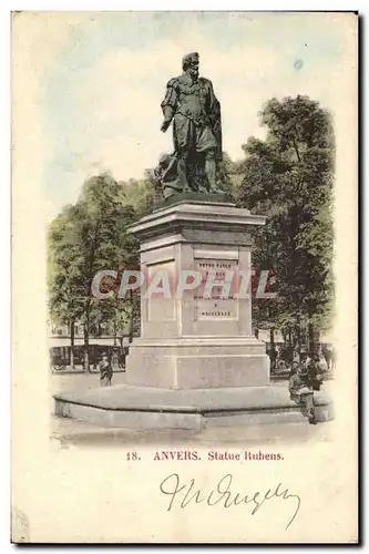 Cartes postales Anvers Statue Rubens