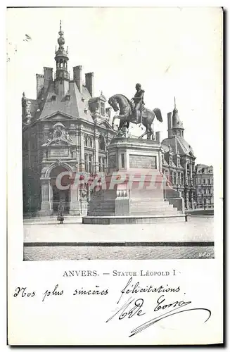 Cartes postales Anvers Statue Leopold l