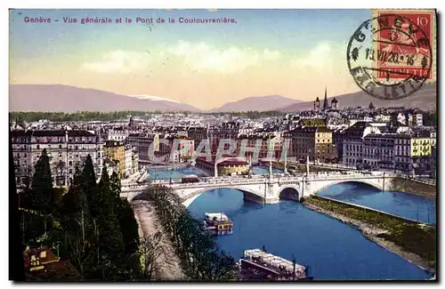 Cartes postales Geneve Vue generale et le Pont de la Coulouvreniere