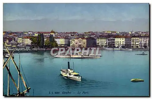 Cartes postales Geneve Le Port Bateaux